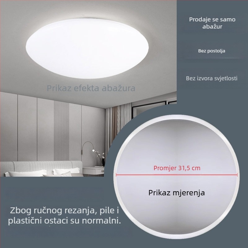 Kućište sjenila sa klipsom, retro stil, fiksna baza, zamjenski dio za LED stropno svjetlo, univerzalno