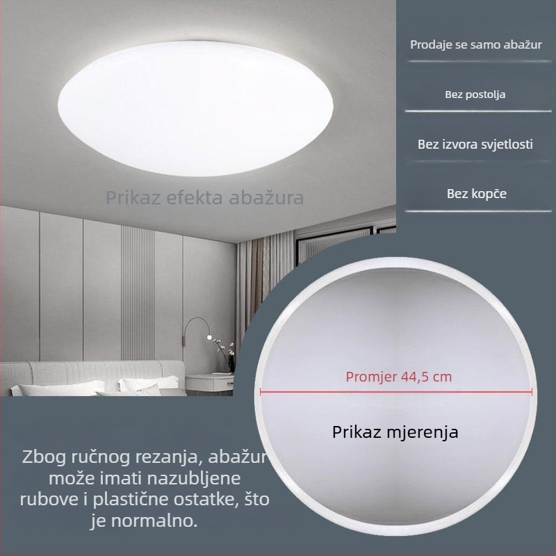 Kućište sjenila sa klipsom, retro stil, fiksna baza, zamjenski dio za LED stropno svjetlo, univerzalno