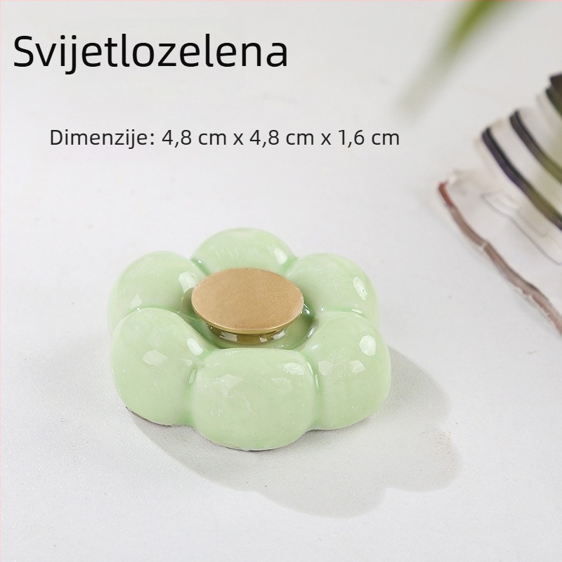 Keramička baza za rotirajući motiv cvijeta i oblaka – DIY kućni dekorativni dodatak