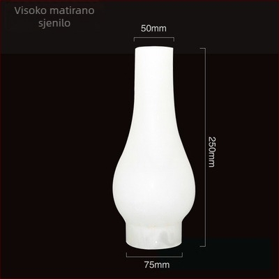 Stakleni abažur za retro fenjer s pukotinama i kerosinsku lampu – proziran matni abažur stolne lampe