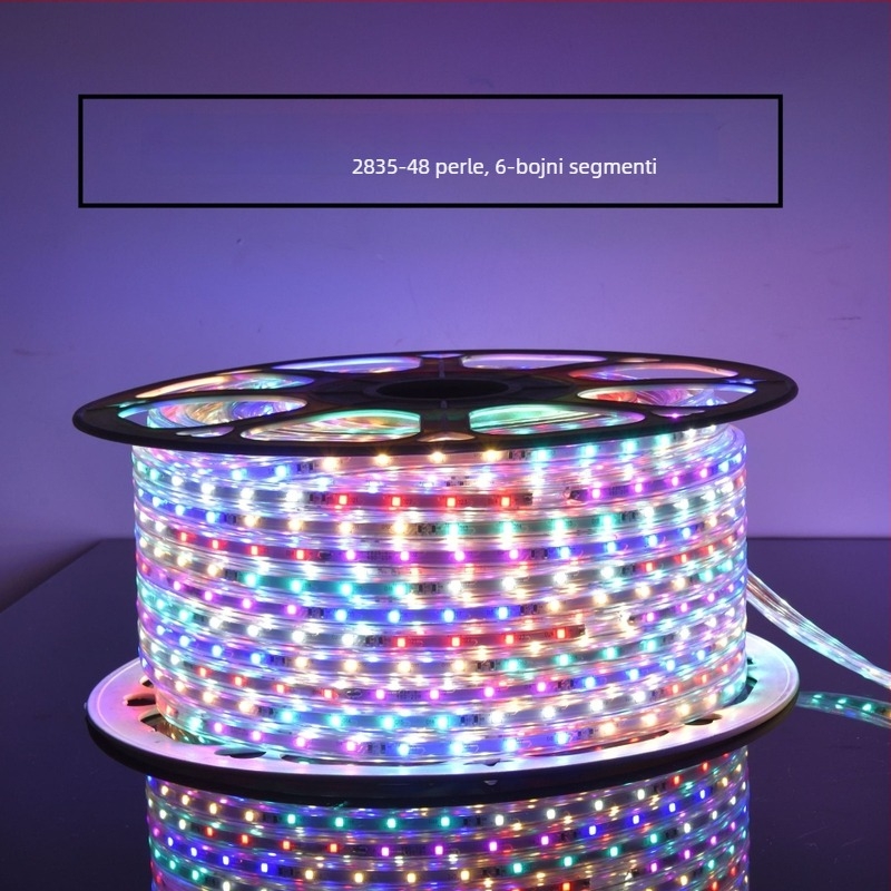 LED traka za vitrine s efektom tekuće vode, dijagonalno pomicanje natpisa, osvjetljenje vitrine, RGB 16 boja, daljinsko upravljanje, marquee efekt