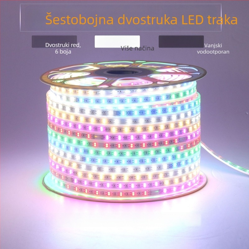 LED traka za vitrine s efektom tekuće vode, dijagonalno pomicanje natpisa, osvjetljenje vitrine, RGB 16 boja, daljinsko upravljanje, marquee efekt