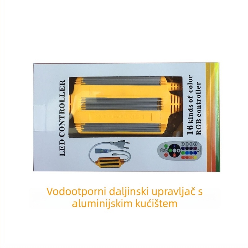 LED traka za vitrine s efektom tekuće vode, dijagonalno pomicanje natpisa, osvjetljenje vitrine, RGB 16 boja, daljinsko upravljanje, marquee efekt