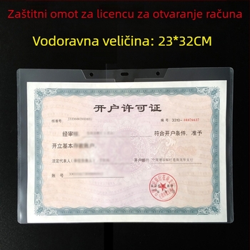 Zaštitna futrola za poslovnu dozvolu, zidna, prozirna, tvrdi plastični materijal, veličina A3