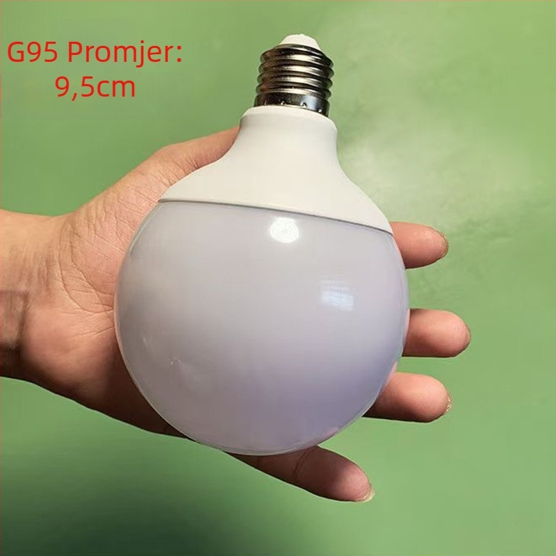 LED žarulja Dragon Ball, G80, tri boje svjetla, visoka svjetlina, štednja energije, zaštita očiju, E27 navoj, topla i prirodna svjetlost, okrugla kuglasta žarulja.