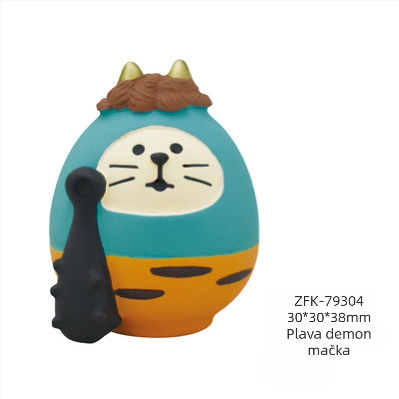 Japanski stil Zakka smolna figurica mačji duh, Valentinovo poklon, rekvizita za fotografiju, mali ukras
