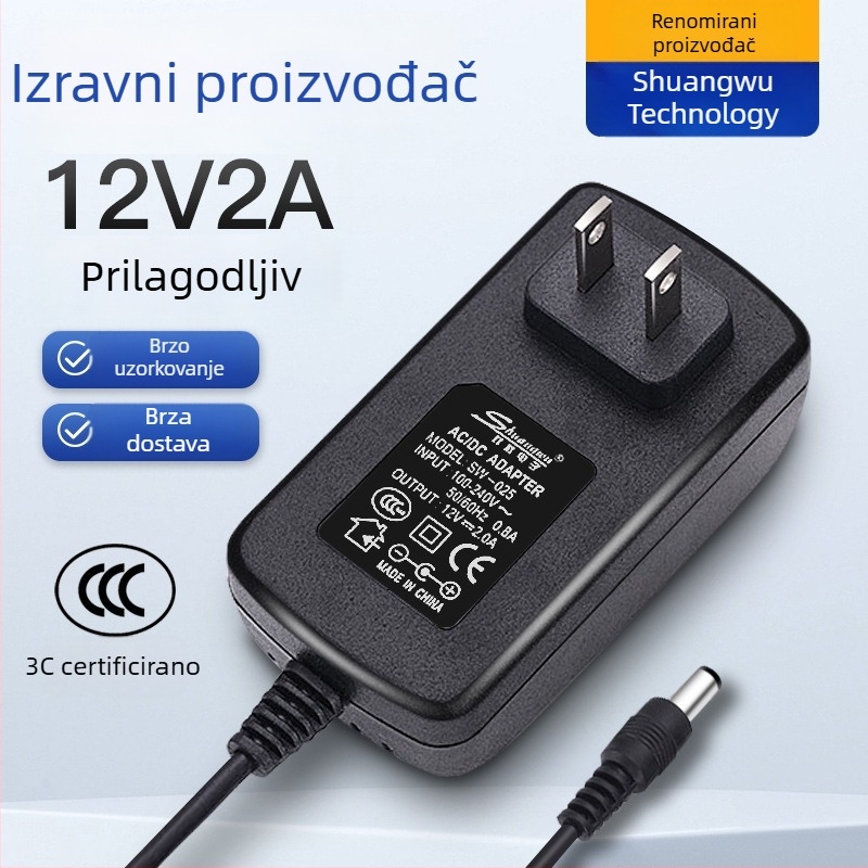 12V 2A univerzalno zidno napajanje za LED trake i digitalne nadzorne uređaje (3C certificirano)