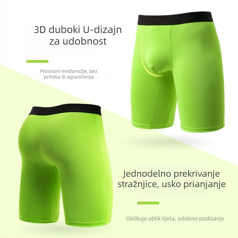 Muške bokserice od Ice Silk, brzo sušeće, prozračne, produžene duljine, zaštita od trenja u preponama