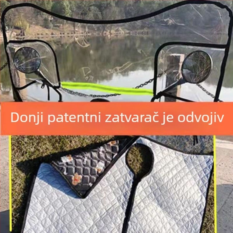 HD prozirni prednji štitnik kiše za električne skutere i bicikle, deblji i podignut, univerzalni