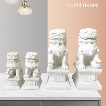Lav od smole u kineskom stilu, dekorativni predmet za ured i dom, knjižni štand