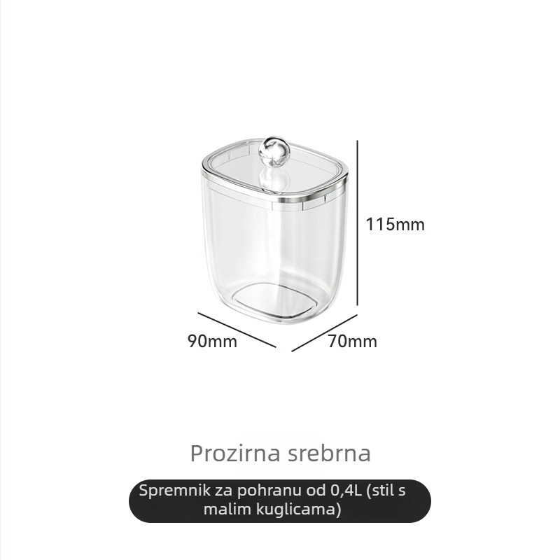 Prozirna plastična posuda za pohranu dječjih igračaka i građevinskih blokova s čvrstim poklopcem