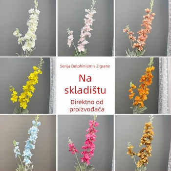 Umjetni dvostruki svilenkasti cvjetovi: hijacint i ukrasna trava, dekor dvorane za vjenčanje, ljubičasta
