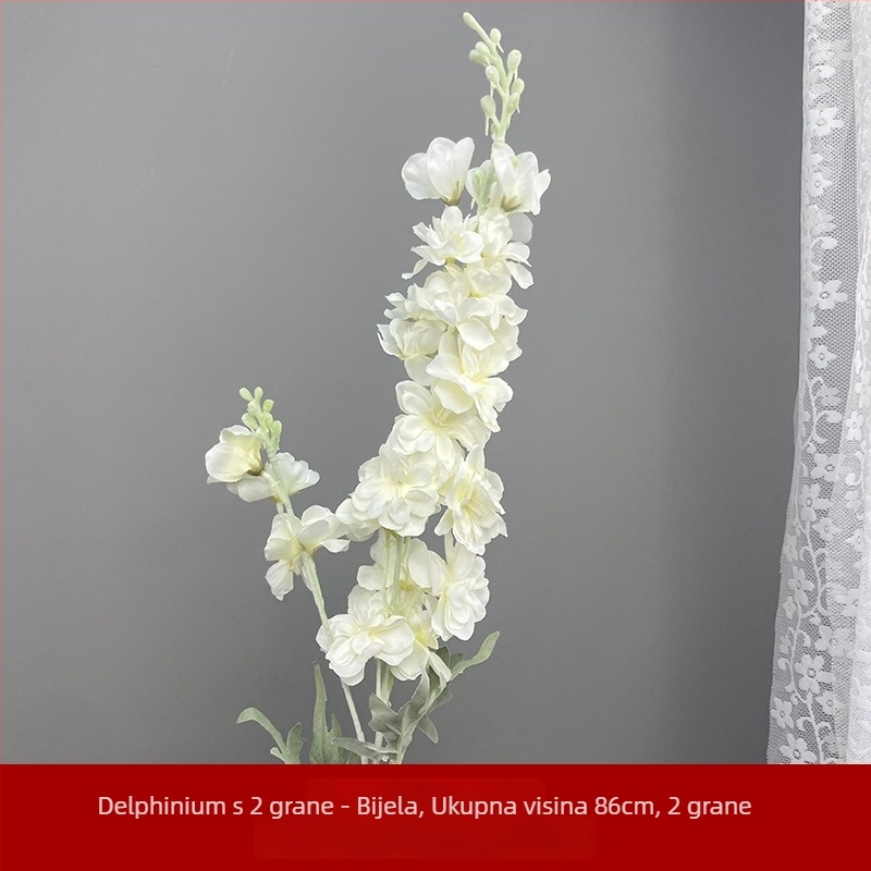 Umjetni dvostruki svilenkasti cvjetovi: hijacint i ukrasna trava, dekor dvorane za vjenčanje, ljubičasta