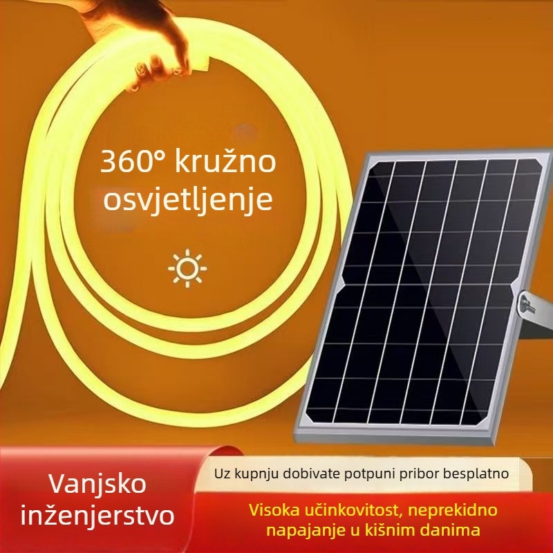 Solarna kružna LED traka 360° za vrt i vanjsku upotrebu