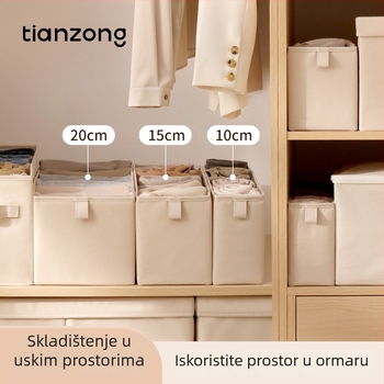 Uska duga kutija za pohranu u ormaru s ladicom