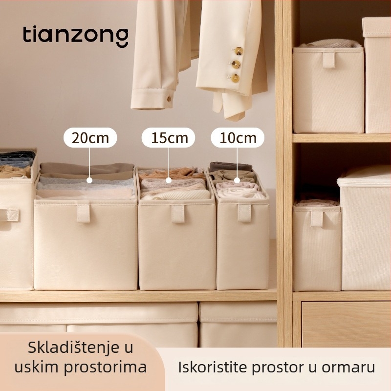 Uska duga kutija za pohranu u ormaru s ladicom