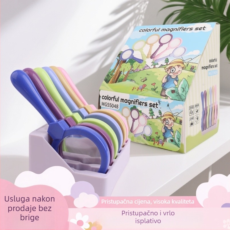 Set povećala za znanstvenu edukaciju - plastična ručna povećala za djecu, učenike i starije, vanjsko promatranje insekata i čitanje novina i knjiga
