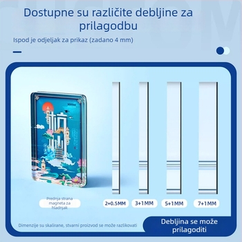 Prilagođeni akrilni magnetski za hladnjak – gradski turizam i kulturni proizvod, kineski stil proljetnog festivala, božanstva vrata