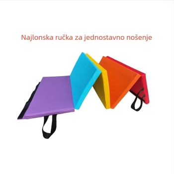Sklopiva gimnastička podloga, debela, za trbušnjake i fitness trening, u bojama duge
