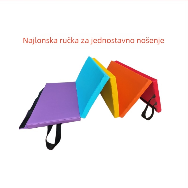 Sklopiva gimnastička podloga, debela, za trbušnjake i fitness trening, u bojama duge
