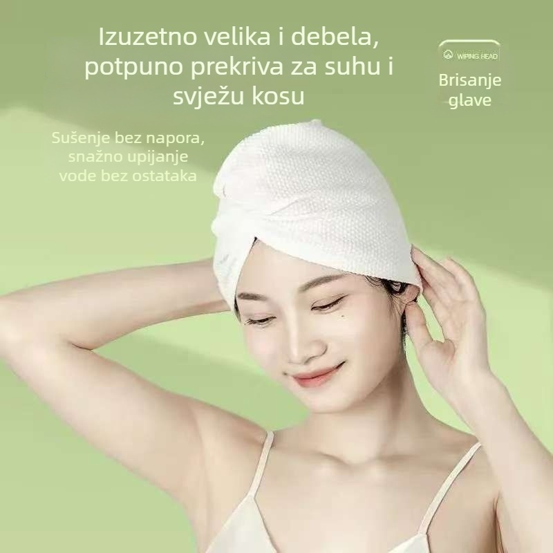 Debela jednokratna kapa za sušenje kose, vrlo upija i brzo suši, prijenosna, individualno pakirana — ključni dodatak za poslovna putovanja