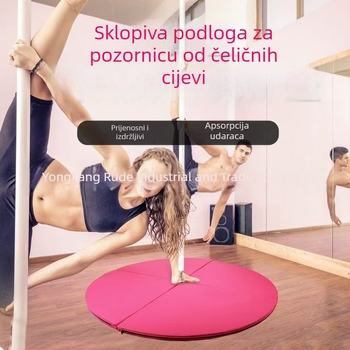 Četverostrano preklopna kružna pjena zaštitna podloga za Pole Dance, Aerial Hoop i Yoga