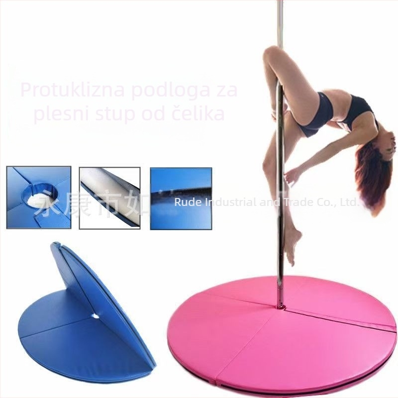 Četverostrano preklopna kružna pjena zaštitna podloga za Pole Dance, Aerial Hoop i Yoga