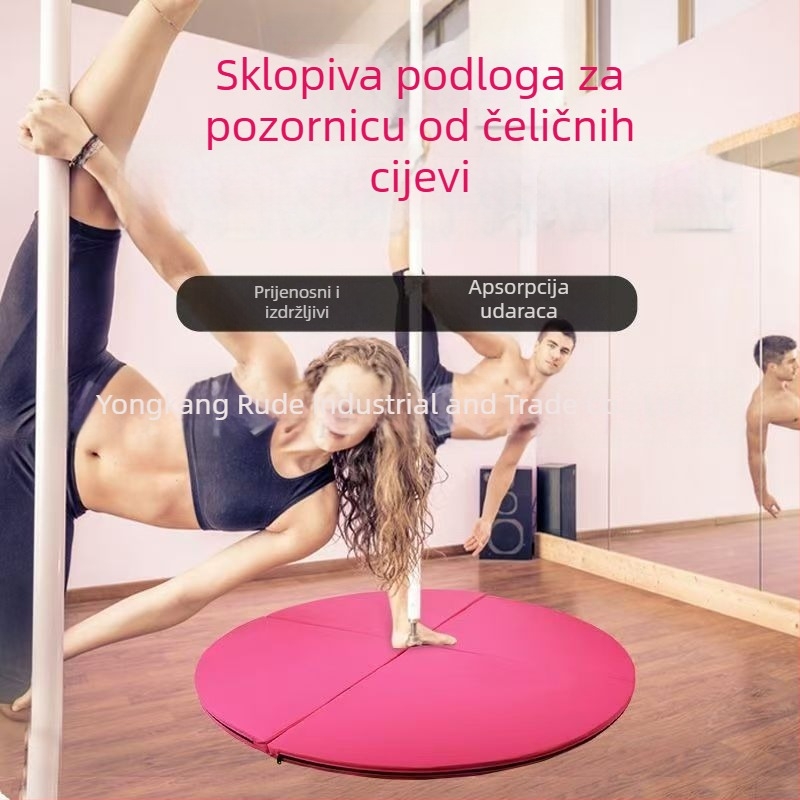 Četverostrano preklopna kružna pjena zaštitna podloga za Pole Dance, Aerial Hoop i Yoga
