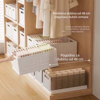 Sklopiva kutija za garderobu – moderni minimalistički stil, slagajući organizator za odjeću i hlače