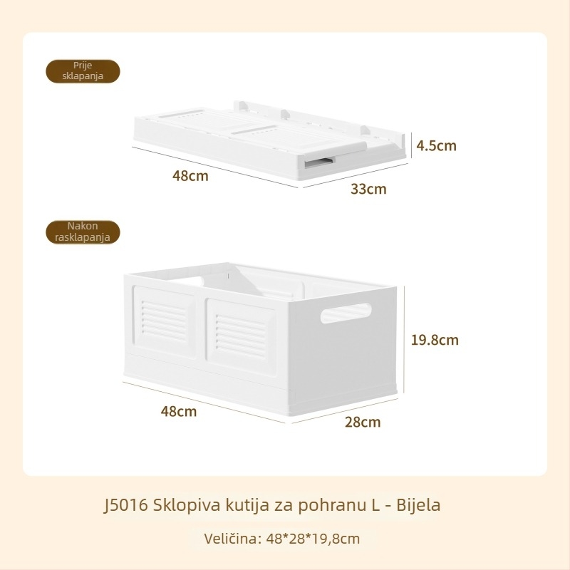Sklopiva kutija za garderobu – moderni minimalistički stil, slagajući organizator za odjeću i hlače