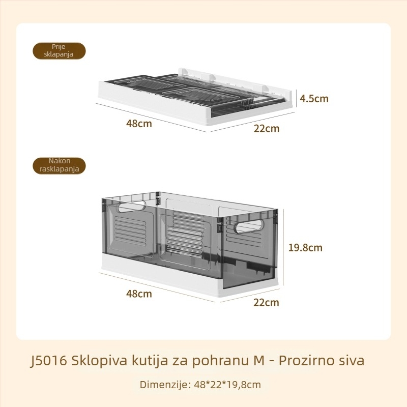 Sklopiva kutija za garderobu – moderni minimalistički stil, slagajući organizator za odjeću i hlače