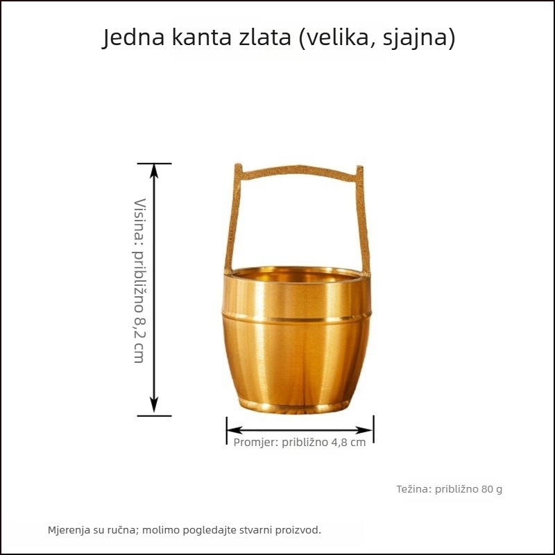 Kanta od mesinga s Yuanbao – ukras u kineskom stilu, ručno prenosivo