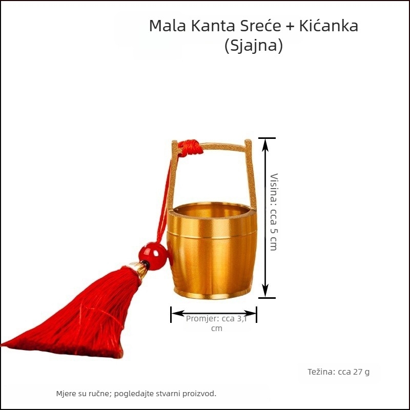 Kanta od mesinga s Yuanbao – ukras u kineskom stilu, ručno prenosivo