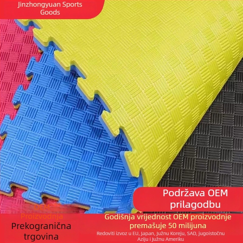 Podna prostirka od EVA pjene, kvadratnog oblika, duljine 1 m, protuklizna i apsorpcija udaraca za Taekwondo trening