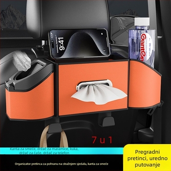 Unutarnji organizator automobila za stražnji dio sjedala s držačem za čašu i kutijom maramica, unutarnja dekoracija