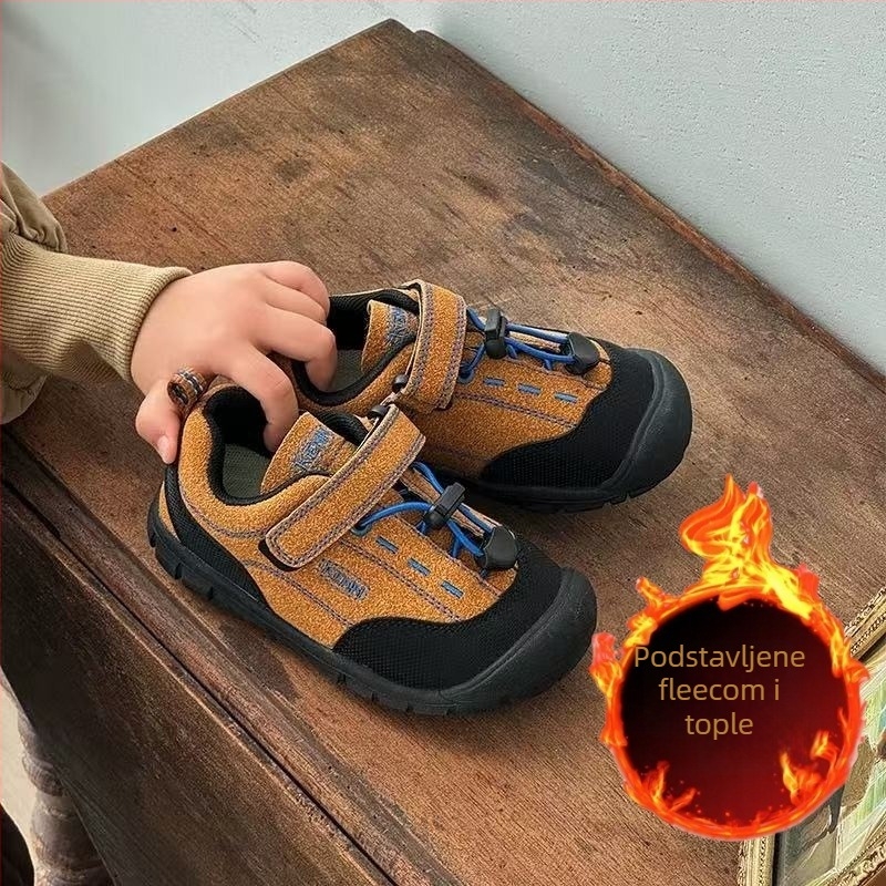 Dječje outdoor tenisice s toplom fleec podstavom, zimske sportske tenisice za djecu, unisex
