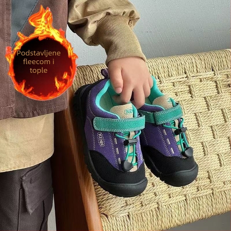 Dječje outdoor tenisice s toplom fleec podstavom, zimske sportske tenisice za djecu, unisex