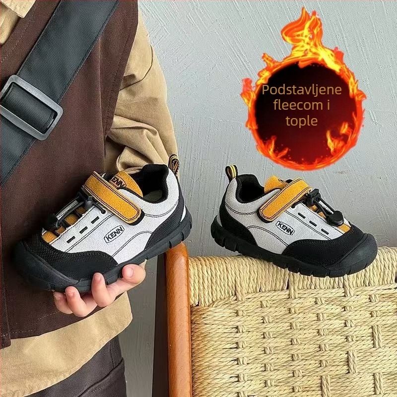 Dječje outdoor tenisice s toplom fleec podstavom, zimske sportske tenisice za djecu, unisex