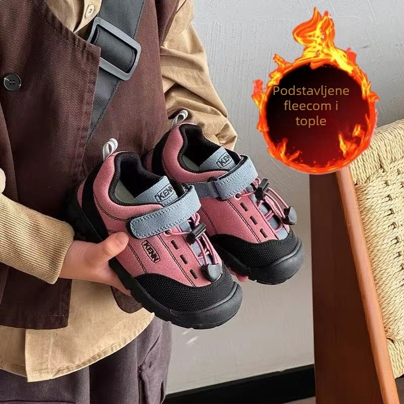 Dječje outdoor tenisice s toplom fleec podstavom, zimske sportske tenisice za djecu, unisex