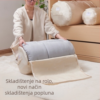 Saten torba za pohranu deka, cilindrični organizator za odjeću i ćebade
