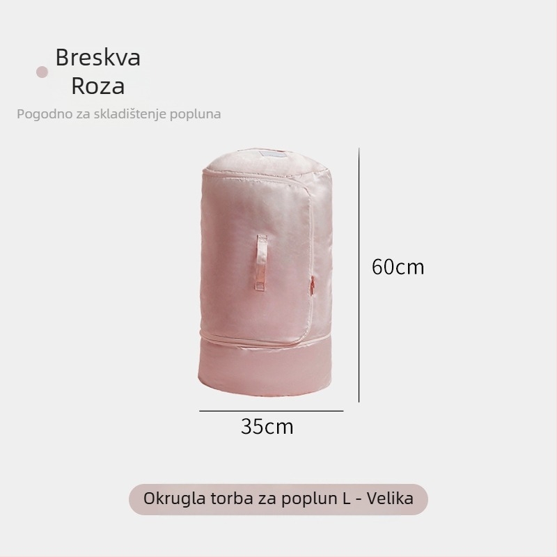 Saten torba za pohranu deka, cilindrični organizator za odjeću i ćebade