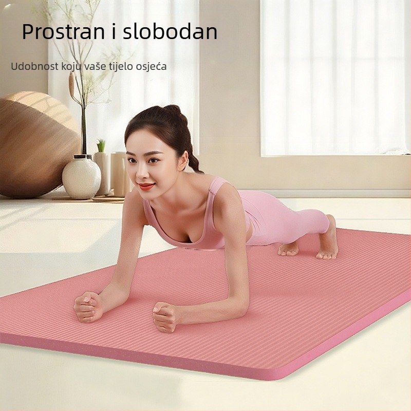 Langbisu prostirka za jogu, protiv klizanja, zaštita od udara, ekstra široka, za kućnu teretanu i plesne vježbe