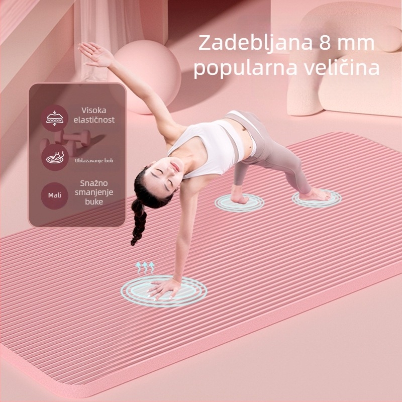 Langbisu prostirka za jogu, protiv klizanja, zaštita od udara, ekstra široka, za kućnu teretanu i plesne vježbe