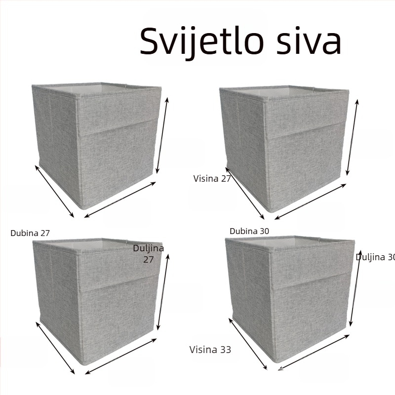 Sklopiva kutija od tkanine za odlaganje odjeće — periva, bez mirisa, s dizajnom ladice