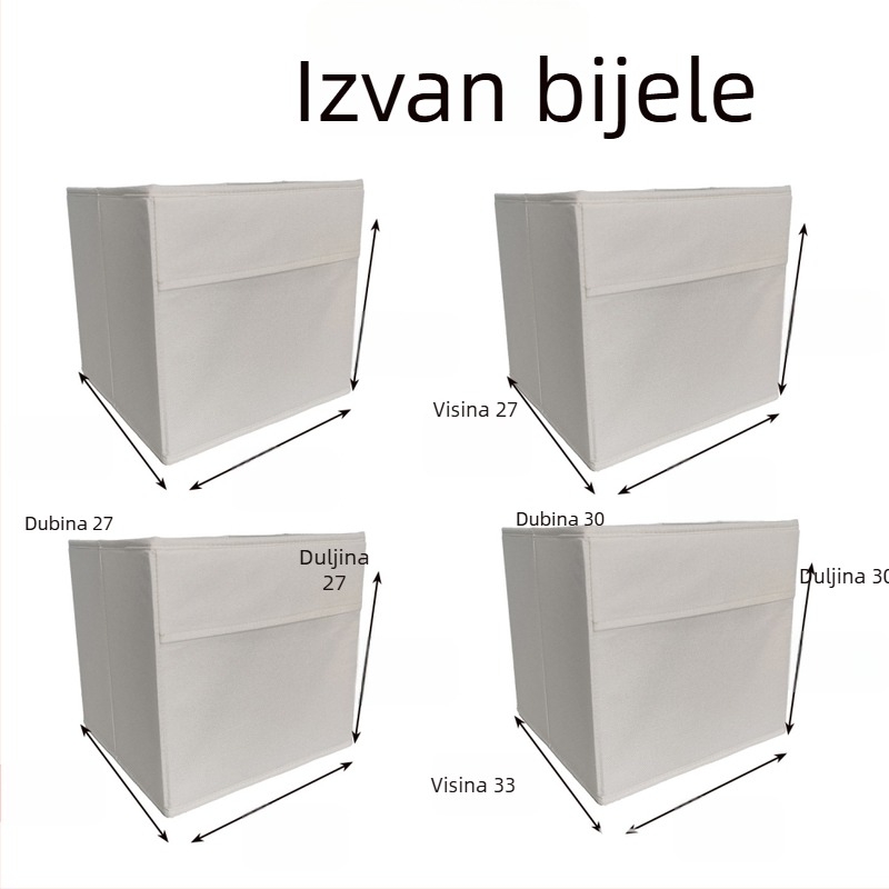 Sklopiva kutija od tkanine za odlaganje odjeće — periva, bez mirisa, s dizajnom ladice