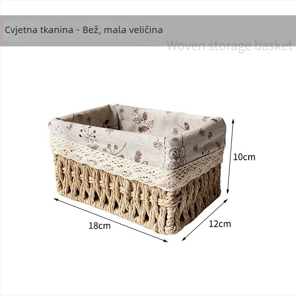 Ratan koš za stolni organizator sitnica i grickalice