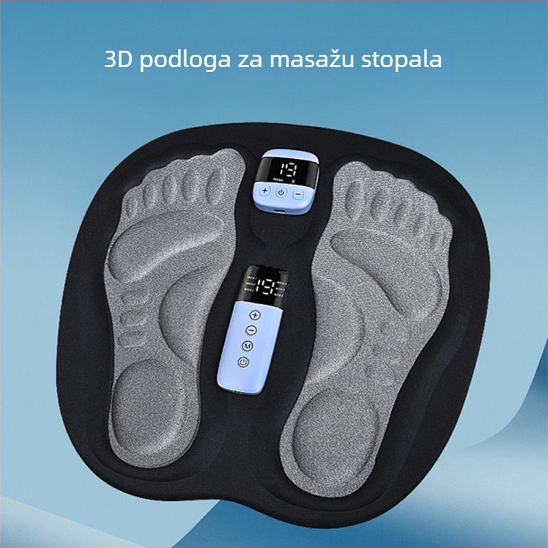 EMS pulsna masažna podloga za stopala s mikrostrujom za akupunkturne točke, kućna fizioterapija, bežično daljinsko upravljanje