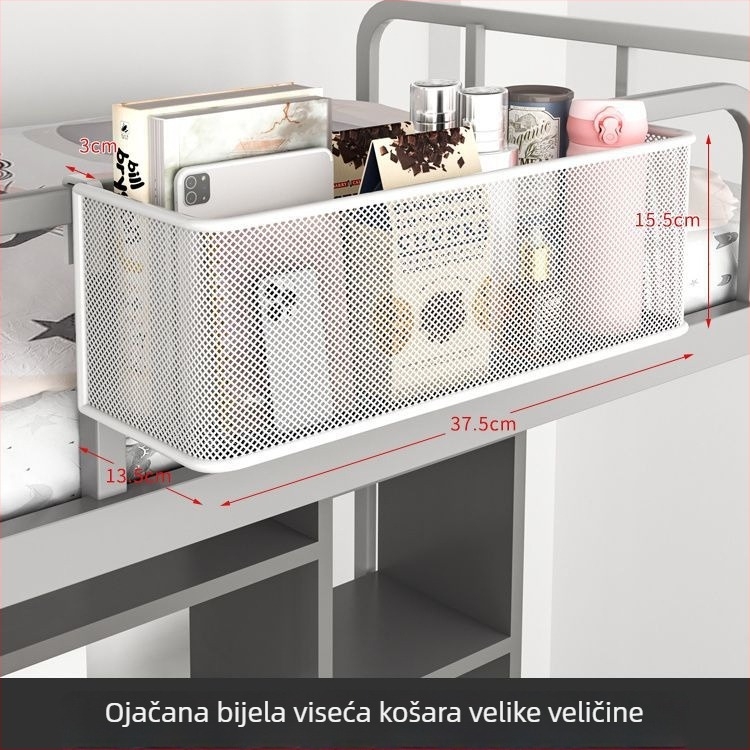 Vješena košara uz krevet za pohranu