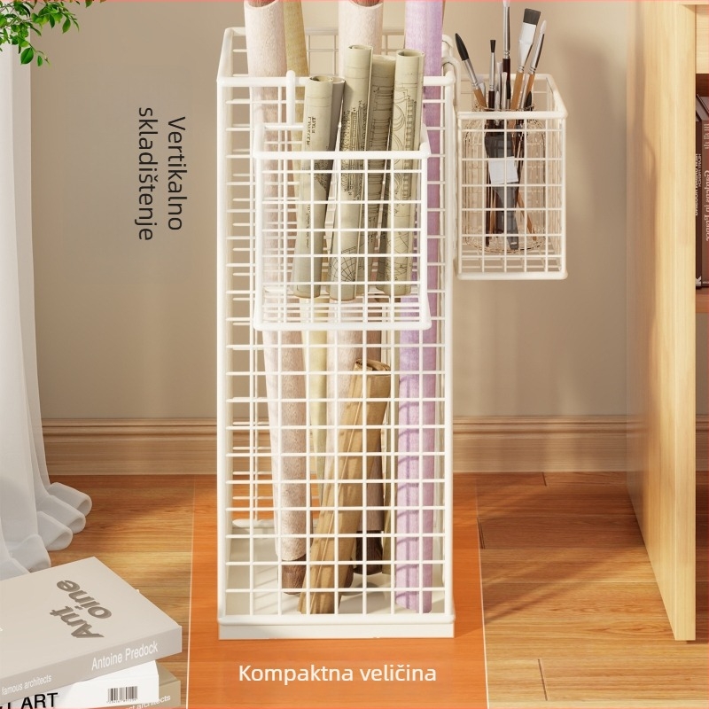 Željezni minimalistički stalak za kaligrafiju i slikanje, organizator papira i svitaka