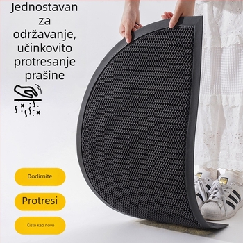 Qiqijia Ulazni tepih za vrata, od smjese vlakana, periva, protuklizni, unutarnji ulazni tepih, kvadratnog oblika, jednobojan, moderni minimalistički stil